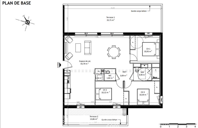 Appartement - 86 m² - 4 pièces