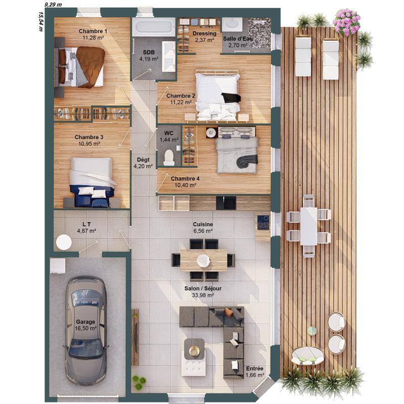 Maison - 106 m² - 6 pièces