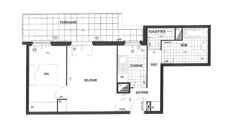 Appartement - 45 m² - 2 pièces
