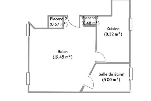 Appartement - 34 m² - 1 pièce