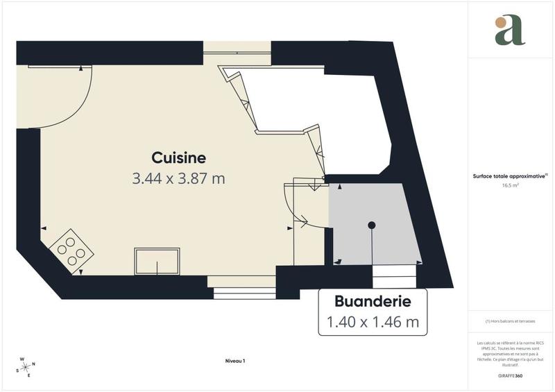Appartement - 65 m² - 3 pièces