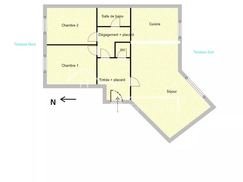 Appartement - 65 m² - 3 pièces