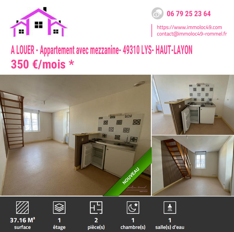 Appartement - 37 m² - 2 pièces