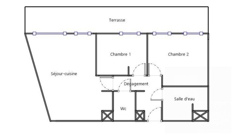 Appartement - 60 m² - 3 pièces