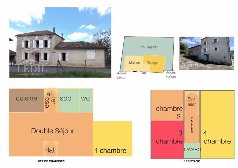 Maison en pierre - 110 m² - 5 pièces