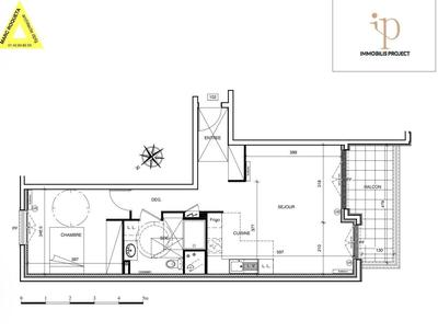 Appartement - 56 m² - 3 pièces