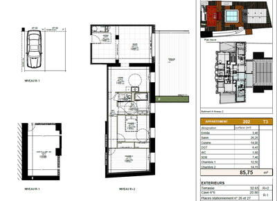 Appartement - 86 m² - 3 pièces