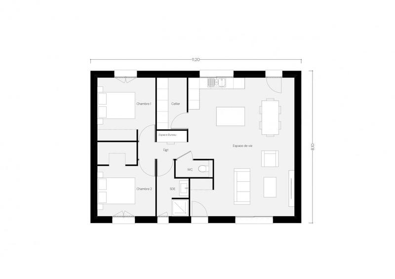 Maison - 75 m² - 3 pièces