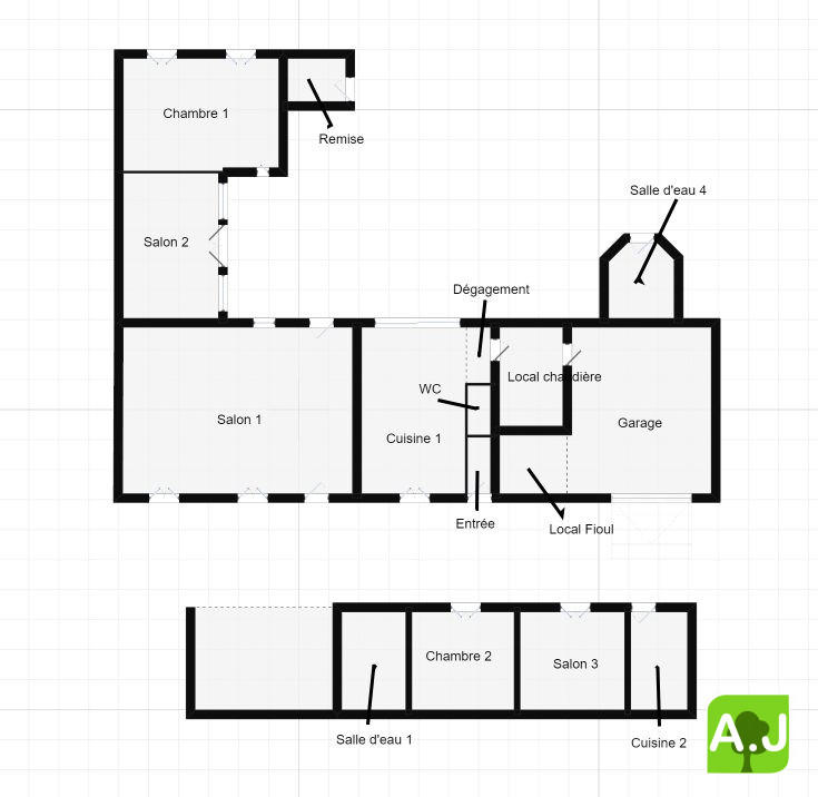 Maison ancienne - 185 m² - 10 pièces