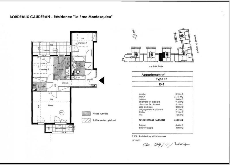 Appartement - 65 m² - 3 pièces