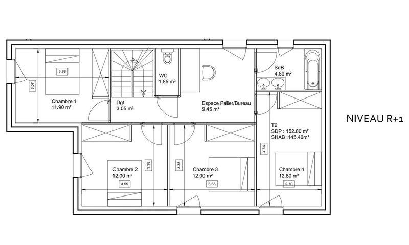 Maison - 145 m² - 6 pièces