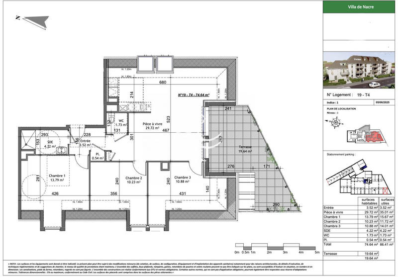 Appartement - 75 m² - 4 pièces