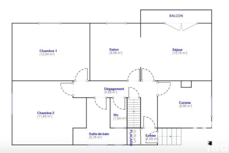 Maison - 72 m² - 3 pièces
