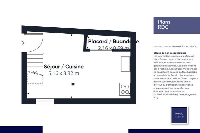 Appartement - 25 m² - 1 pièce