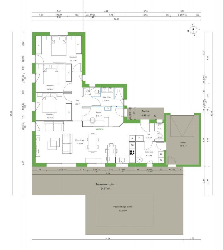 Maison - 90 m² - 4 pièces