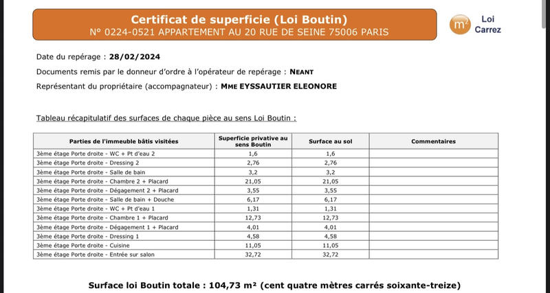 Appartement - 105 m² - 3 pièces