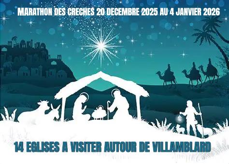 Marathon des crèches Villamblard et communes aux alentours