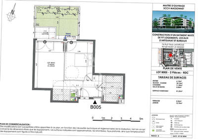 Appartement - 41 m² - 2 pièces