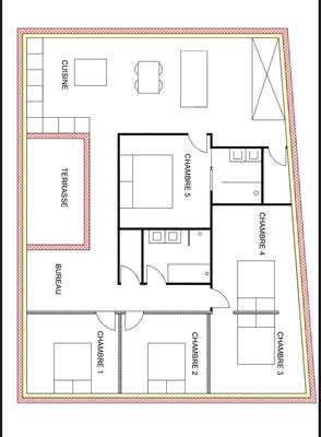Appartement - 150 m² - 4 pièces