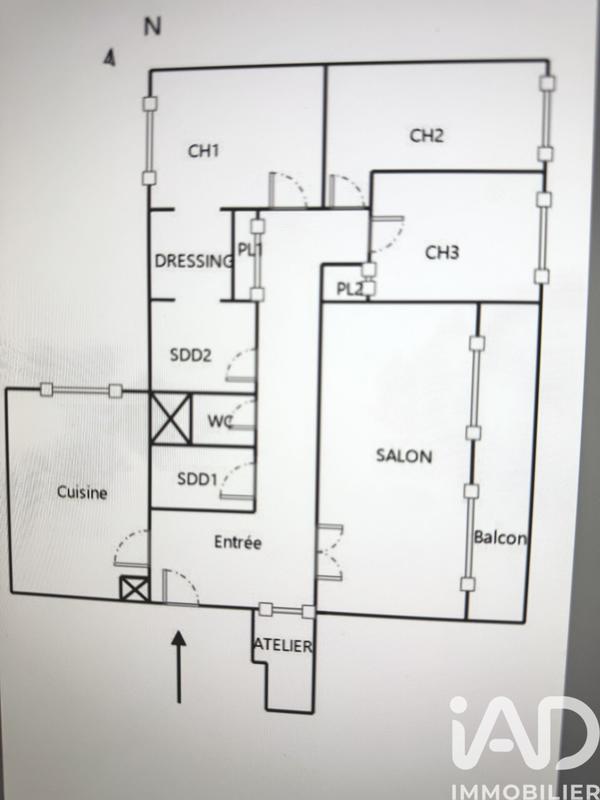 Appartement - 92 m² - 4 pièces