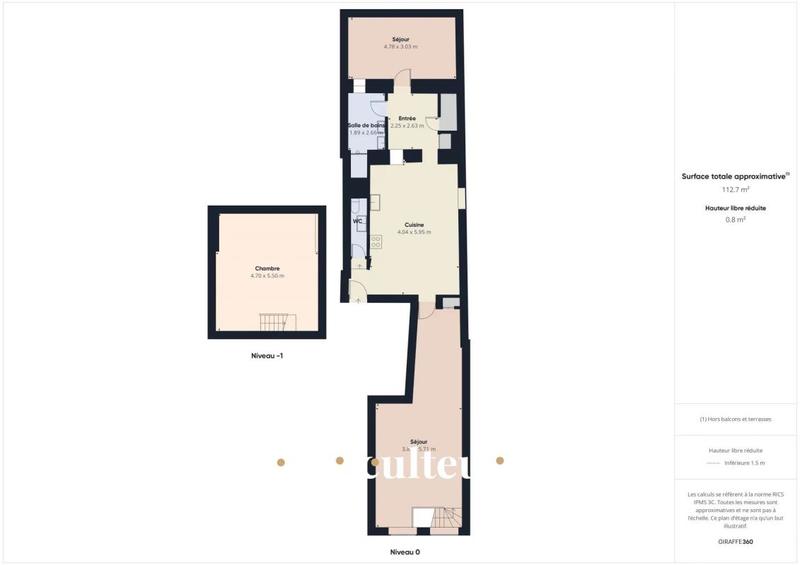 Appartement ancien - 106 m² - 4 pièces