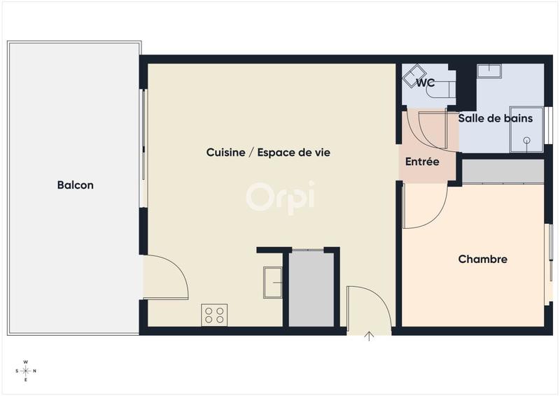 Appartement - 50 m² - 2 pièces