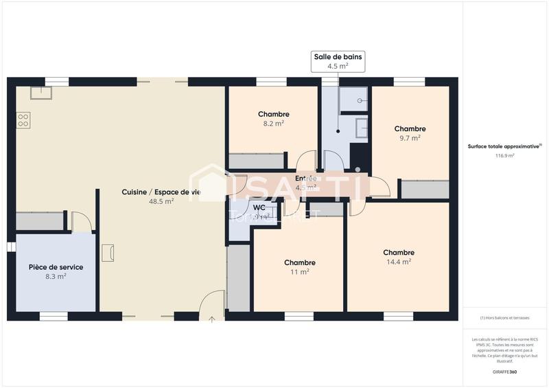 Maison - 115 m² - 5 pièces