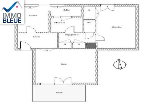 Appartement - 54 m² - 2 pièces