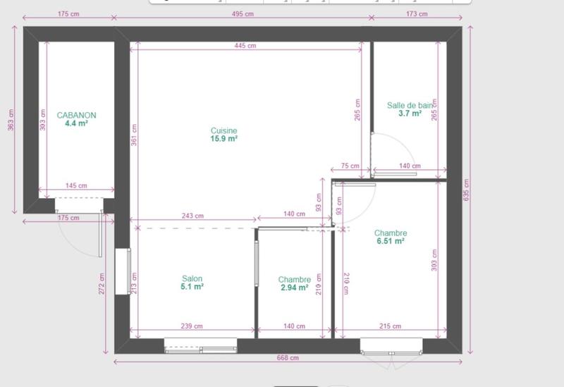 Pavillon - 34 m² - 3 pièces