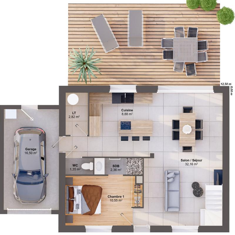 Maison - 95 m² - 6 pièces