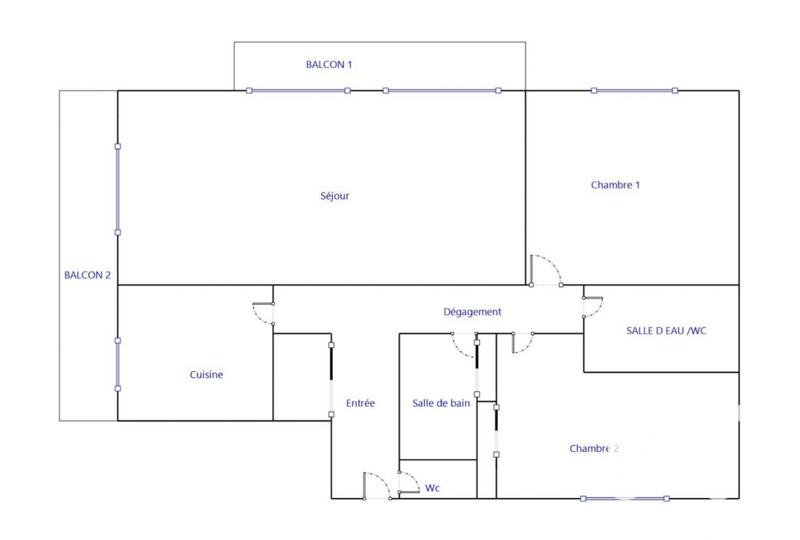 Appartement - 88 m² - 3 pièces