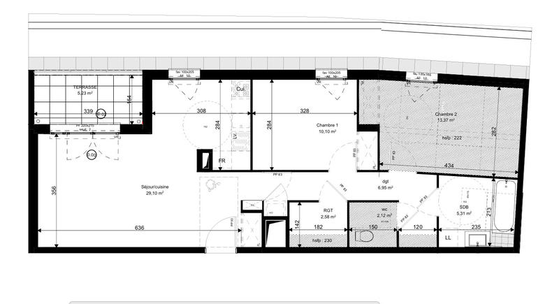 Appartement - 70 m² - 3 pièces