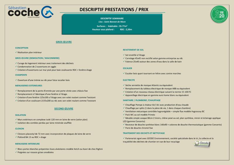 Maison - 96 m² - 4 pièces