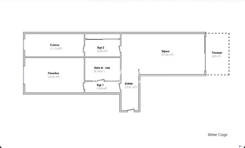Appartement - 78 m² - 2 pièces