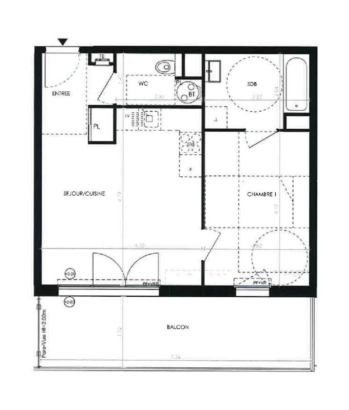 Appartement - 42 m² - 2 pièces