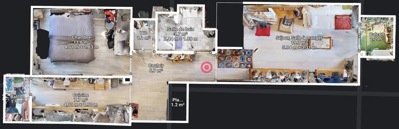 Appartement - 54 m² - 2 pièces