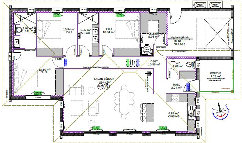 Maison - 112 m² - 5 pièces