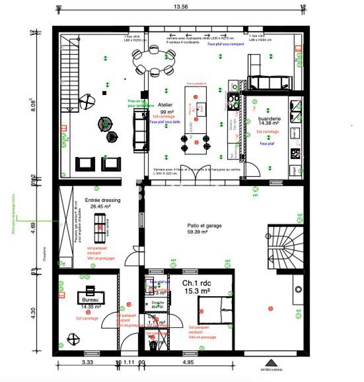 Maison de ville - 255 m² - 7 pièces
