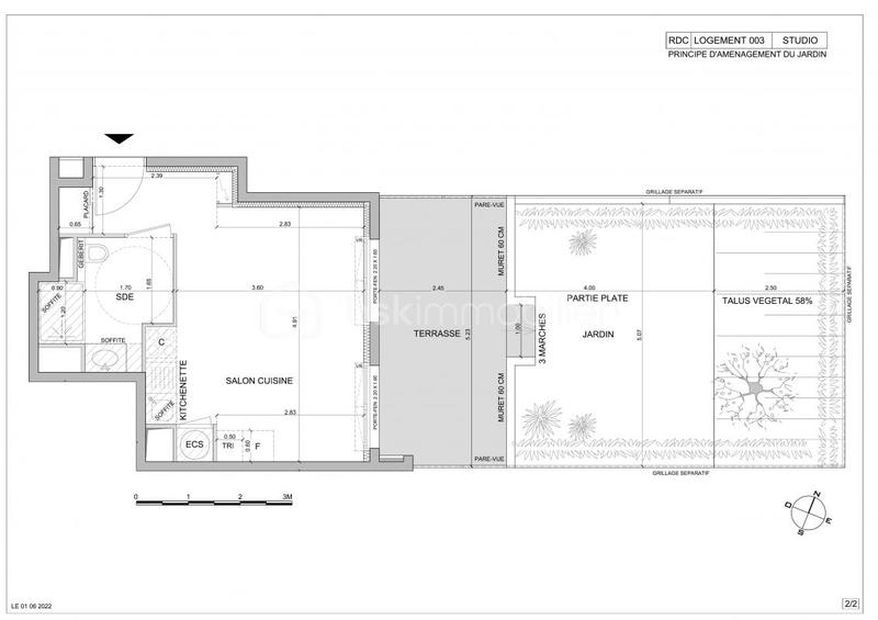 Studio - 26 m² - 1 pièce