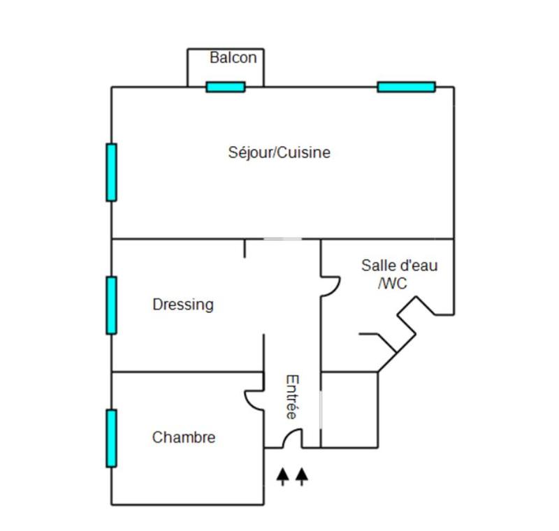 Appartement - 67 m² - 2 pièces