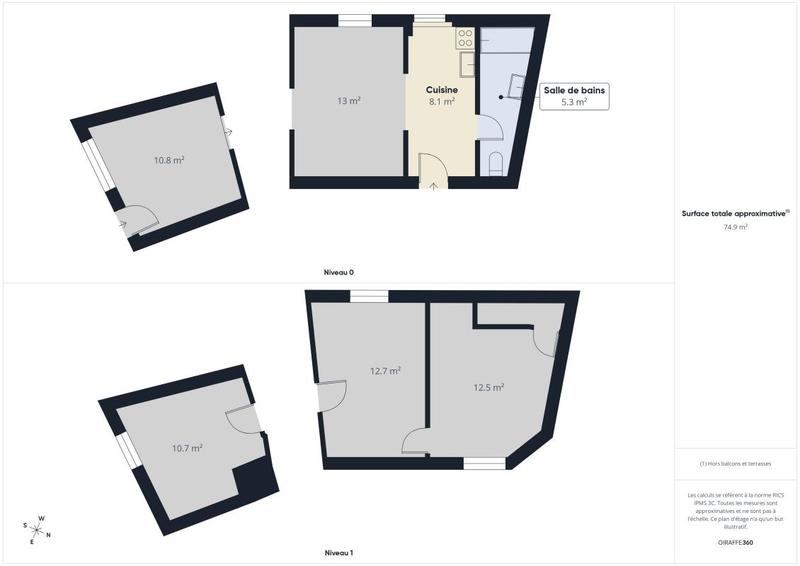 Appartement - 74 m² - 4 pièces