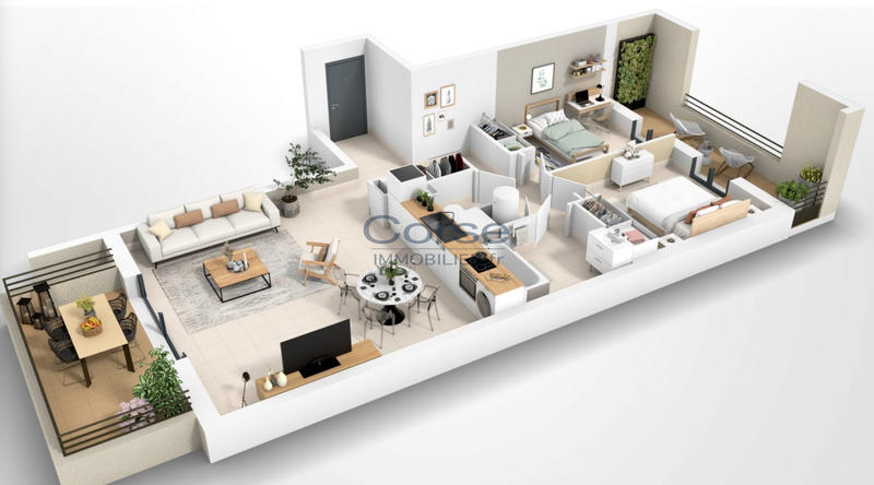 Appartement - 73 m² - 3 pièces