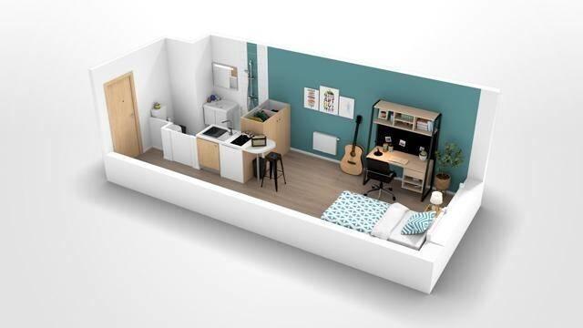 Appartement - 18 m² - 1 pièce