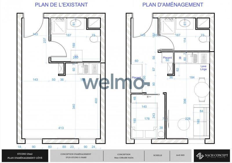 Appartement - 25 m² - 2 pièces