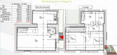 Appartement - 78 m² - 3 pièces