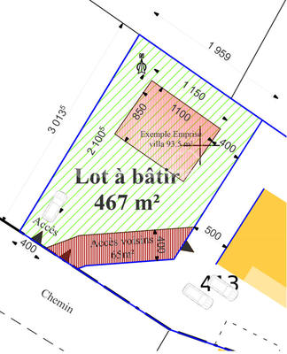 Terrain - 467 m²