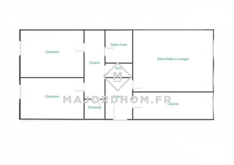 Appartement - 56 m² - 3 pièces