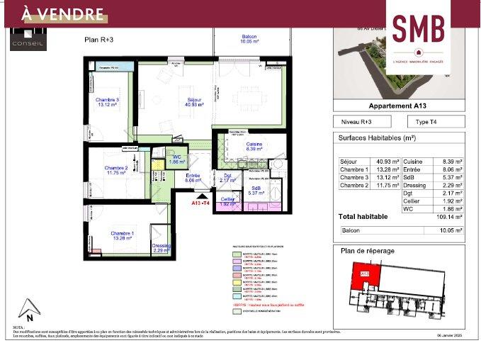 Appartement - 109 m² - 4 pièces