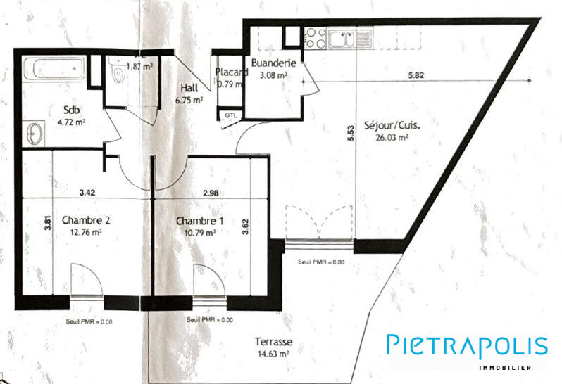 Appartement - 67 m² - 3 pièces