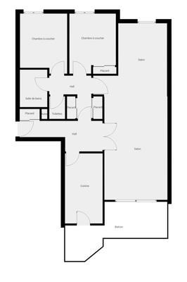 Appartement - 84 m² - 3 pièces